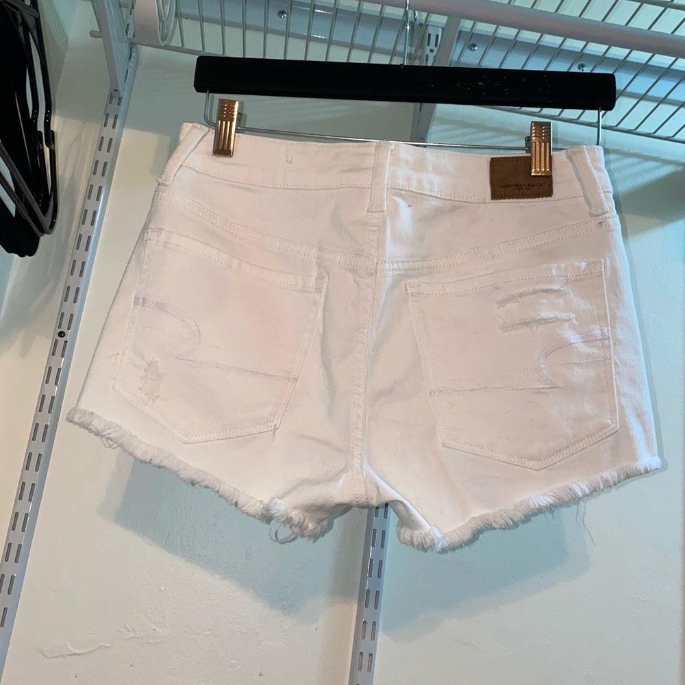 American Eagle White denim shorts